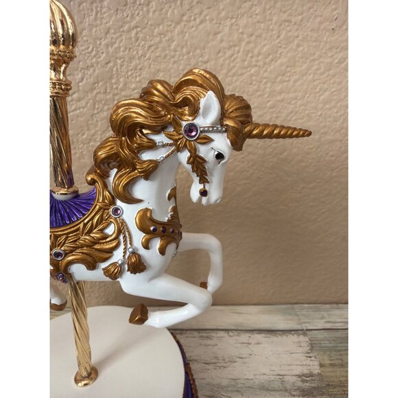 Hamilton Collection Jeweled Unicorn Carousel Collection Figurines 2004 Set of 3 - Picture 16 of 16